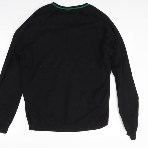 Performance Mens Black  Knit Pullover Jumper Size M