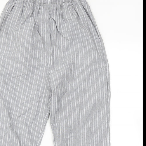 Damart Womens Grey Striped  Trousers  Size 14 L27 in