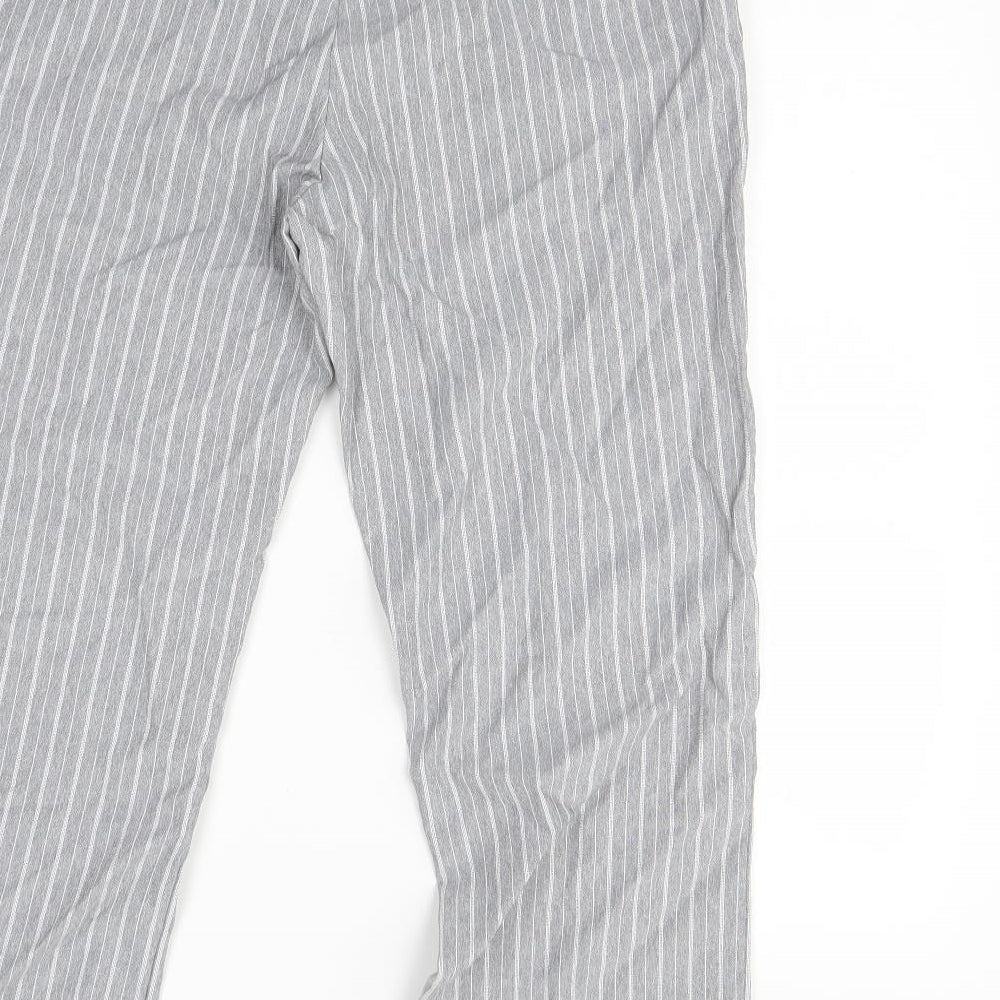 Damart Womens Grey Striped  Trousers  Size 14 L27 in