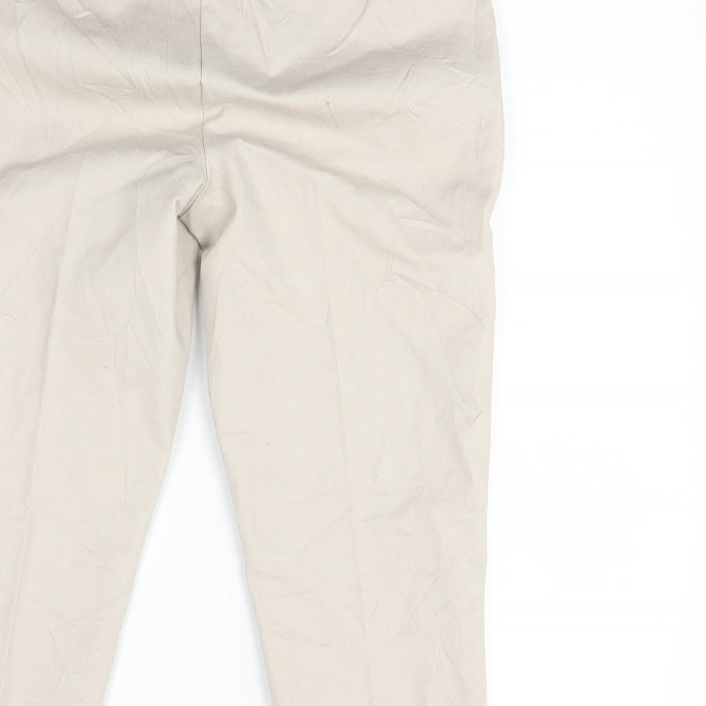 Mint Velvet Womens Beige   Capri Trousers Size 10 L20 in