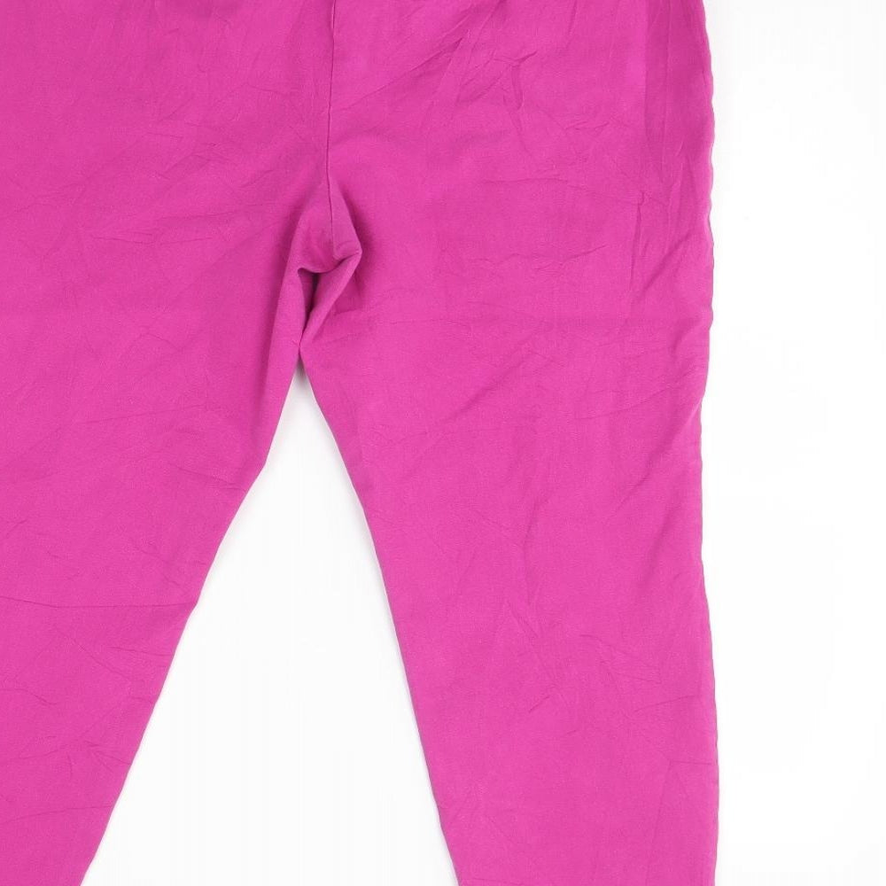 Live Womens Pink   Cropped Trousers Size 16 L20 in