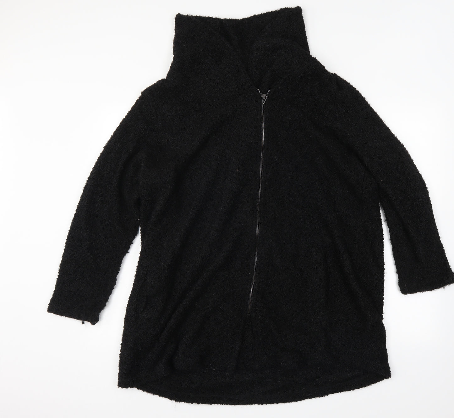Bonmarché Womens Black  Fleece Jacket Coat Size XL