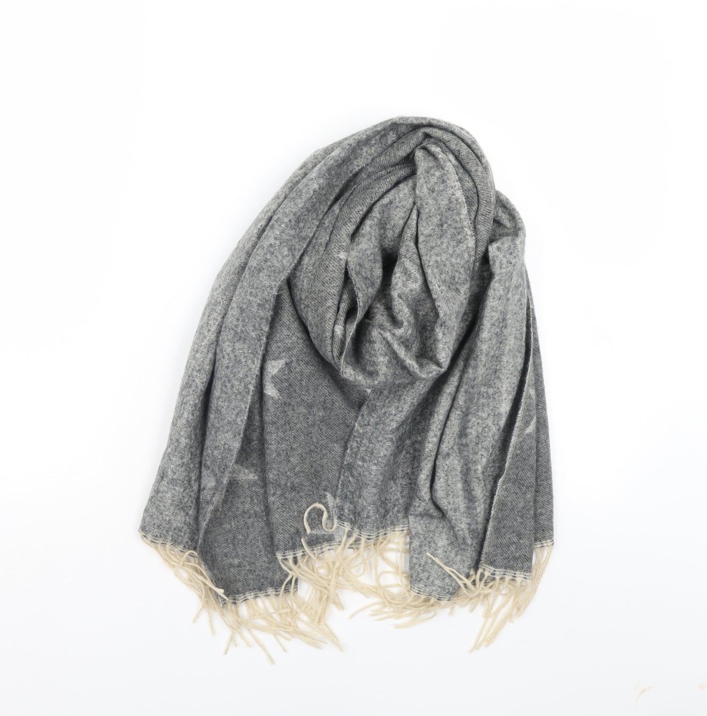 Preworn Womens Grey    Scarf   - star pattern