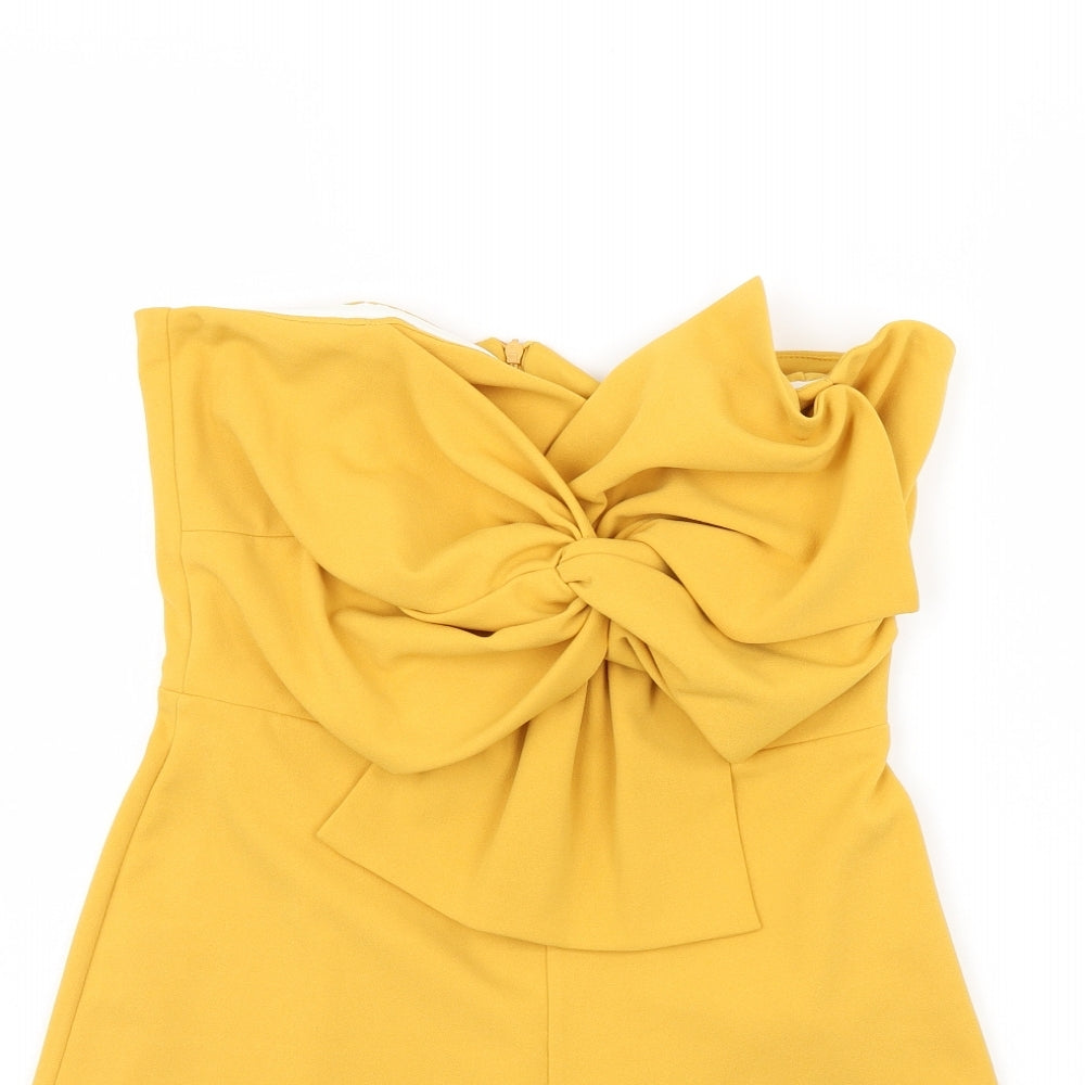 New Look Womens Yellow   Playsuit One-Piece Size 12