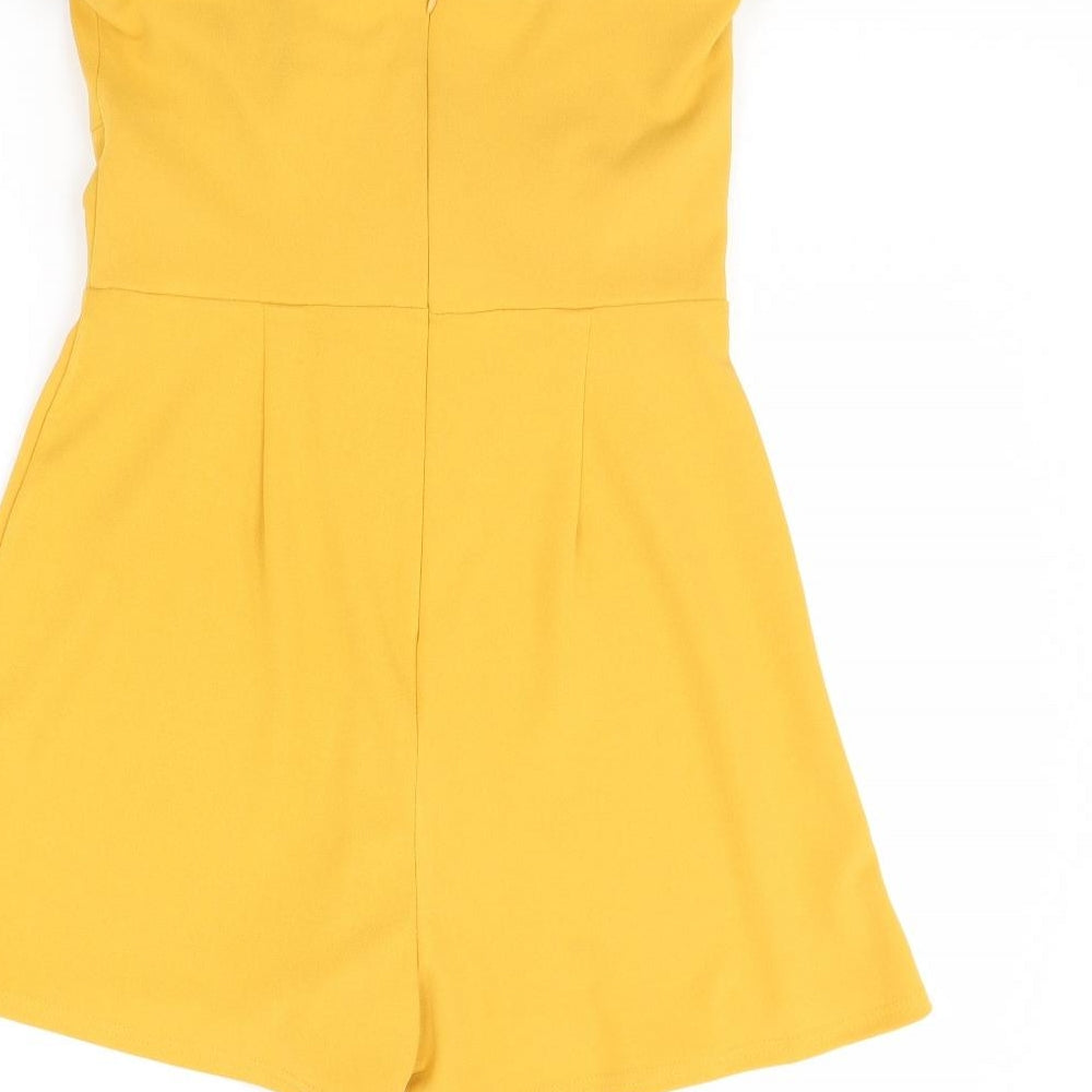 New Look Womens Yellow   Playsuit One-Piece Size 12