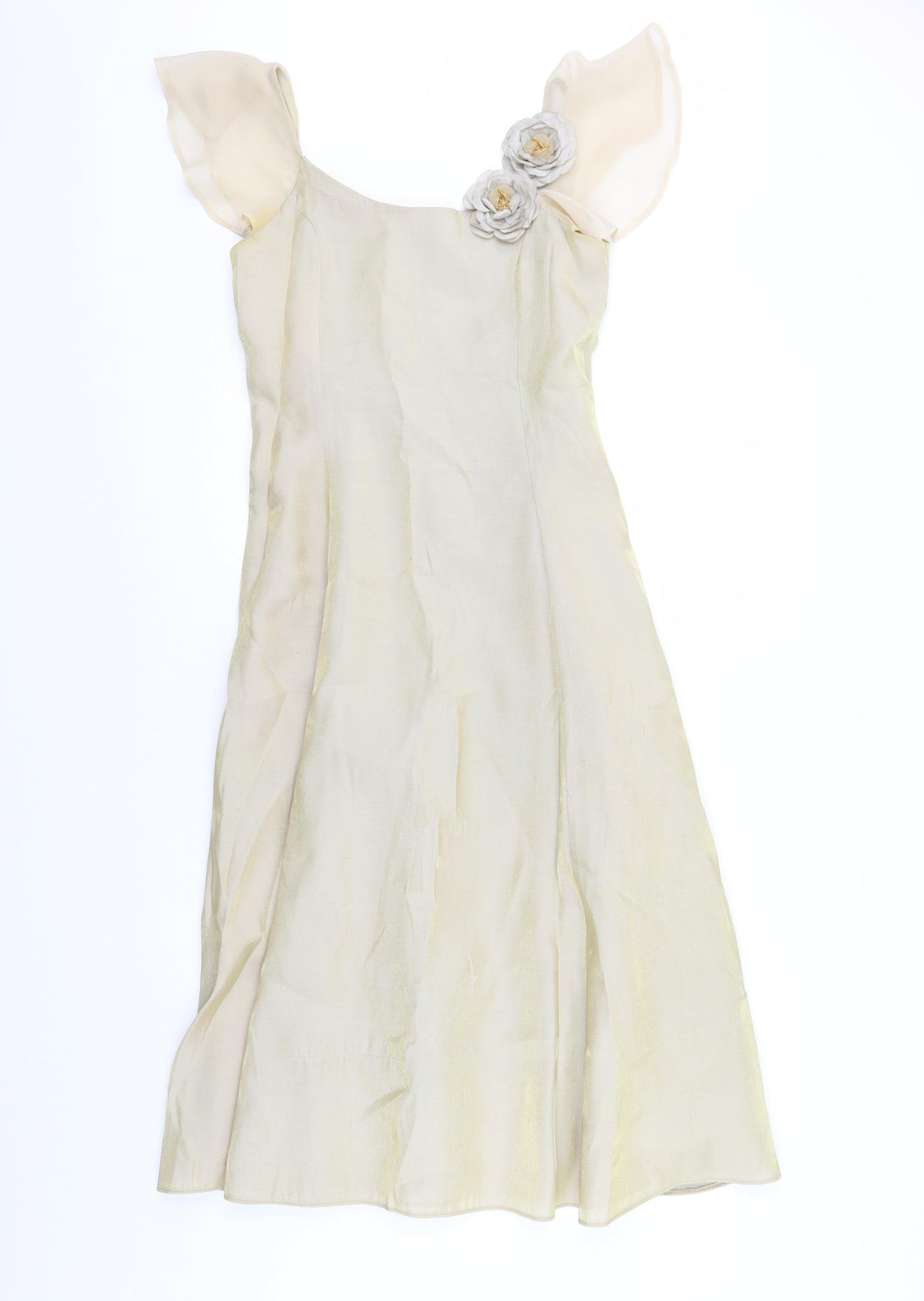id:X Girls Gold   Maxi  Size 12 Years