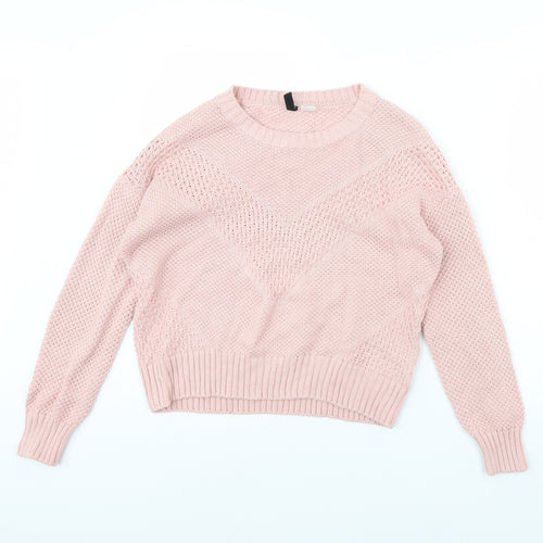 H&M Womens Pink   Pullover Jumper Size S
