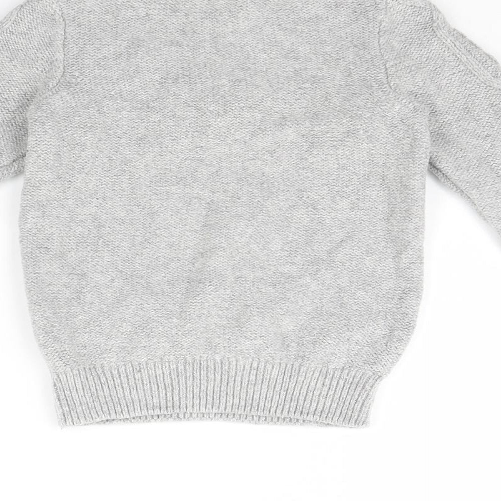 Lily & dan Boys Grey   Henley Jumper Size 5 Years