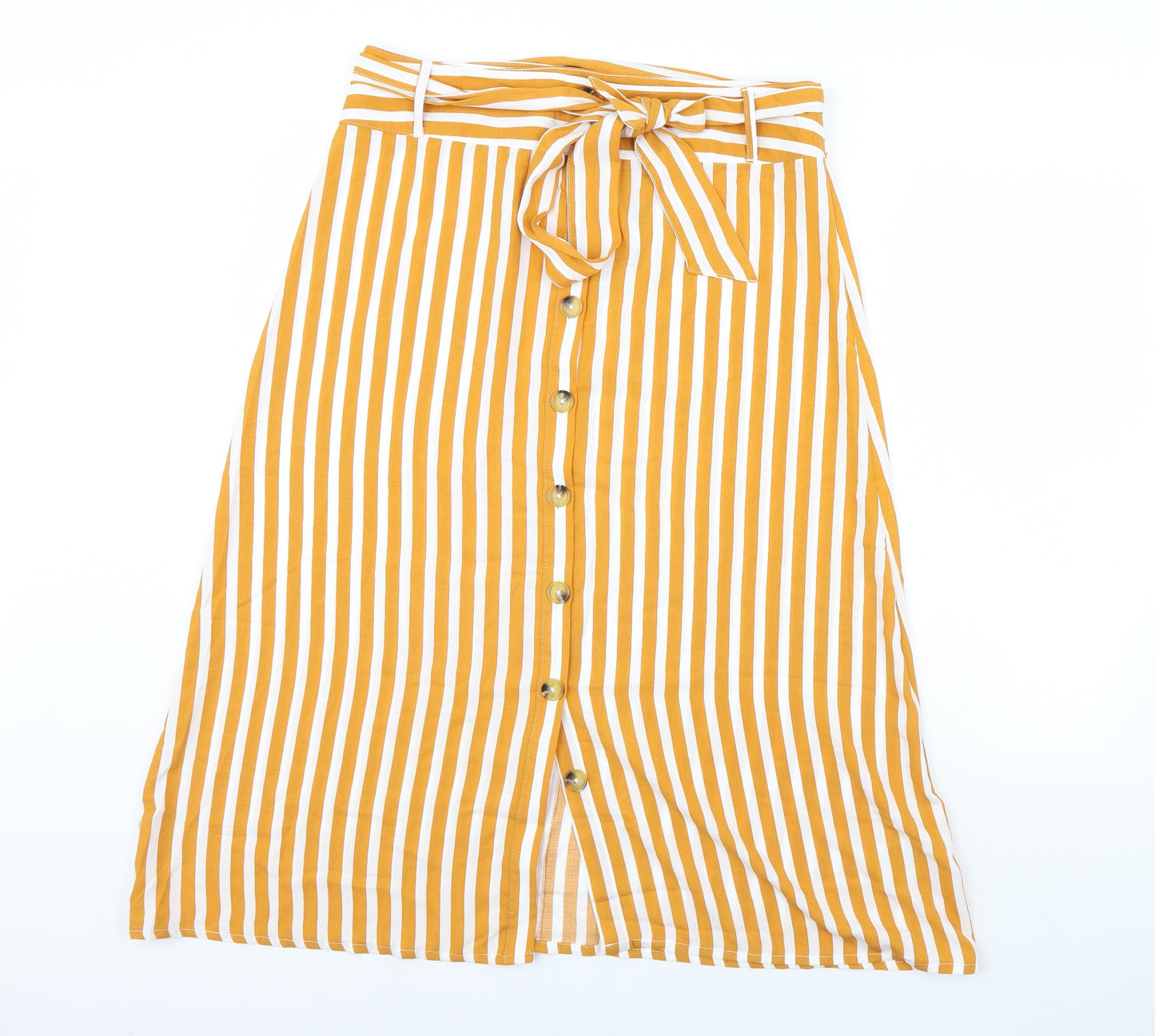ESMARA Womens Orange Striped  Flare Skirt Size 16