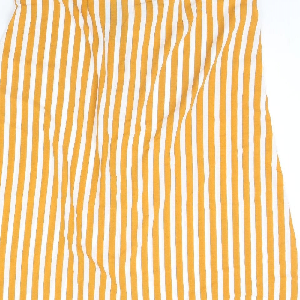 ESMARA Womens Orange Striped  Flare Skirt Size 16