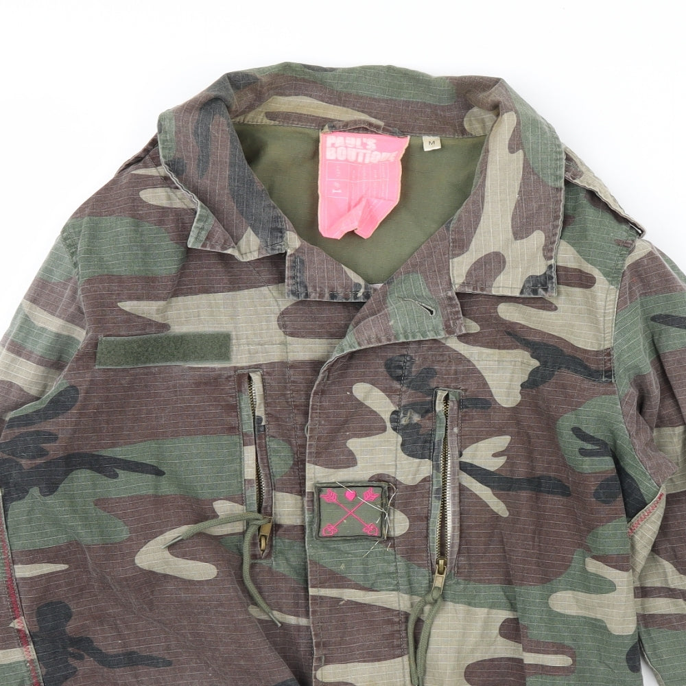 Pauls Boutique Womens Green Camouflage  Jacket  Size M