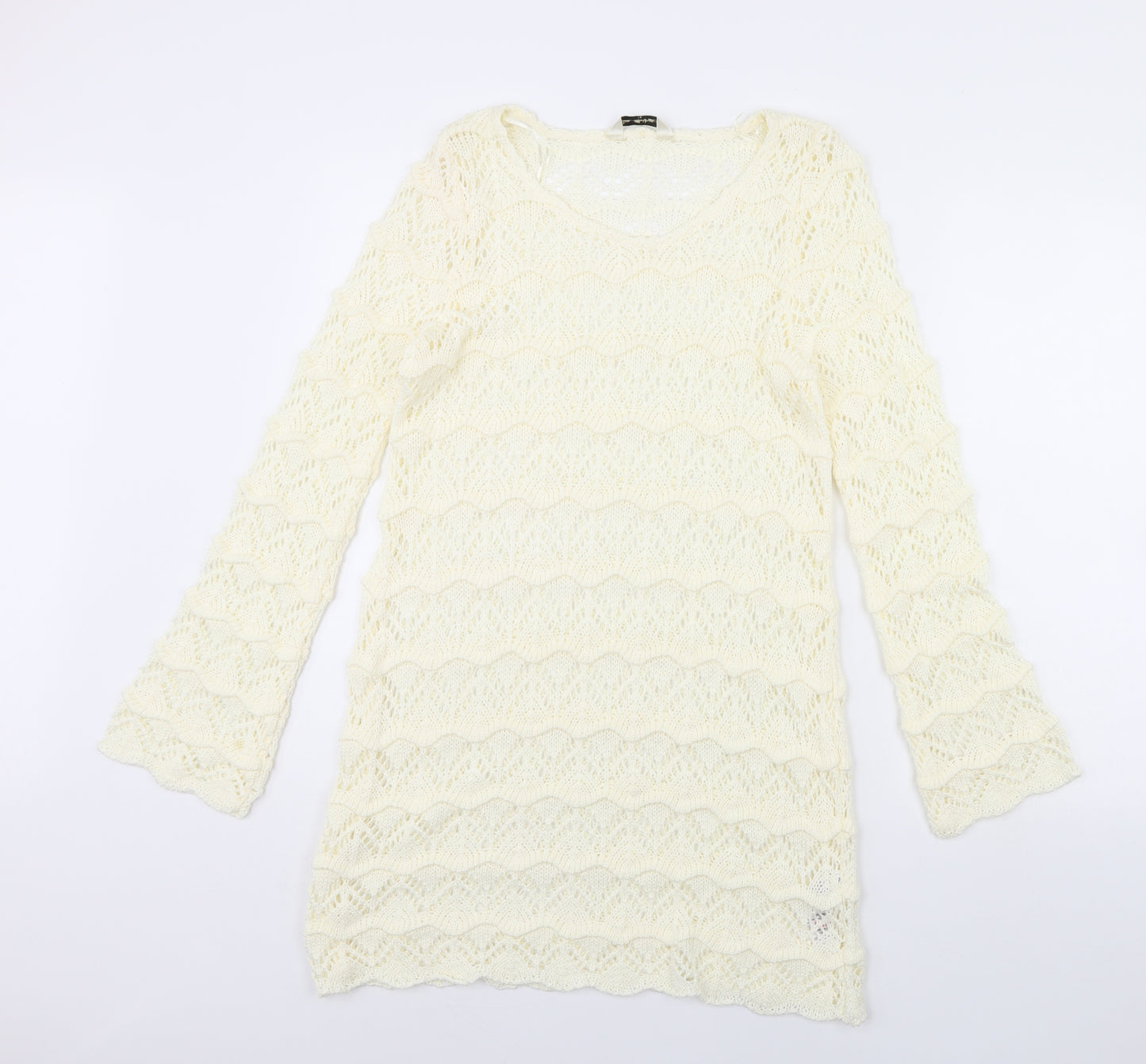 Miss Selfridge Womens Ivory   Jumper Dress  Size 14