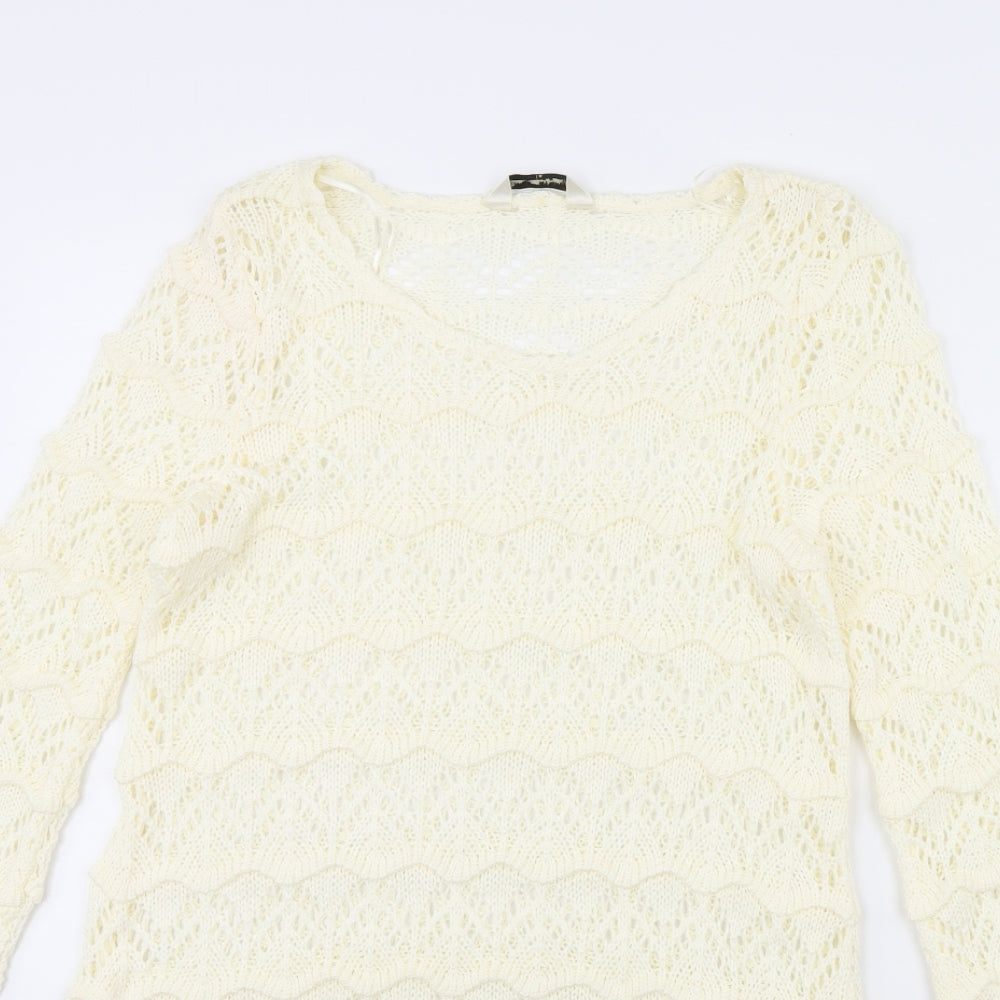 Miss Selfridge Womens Ivory   Jumper Dress  Size 14