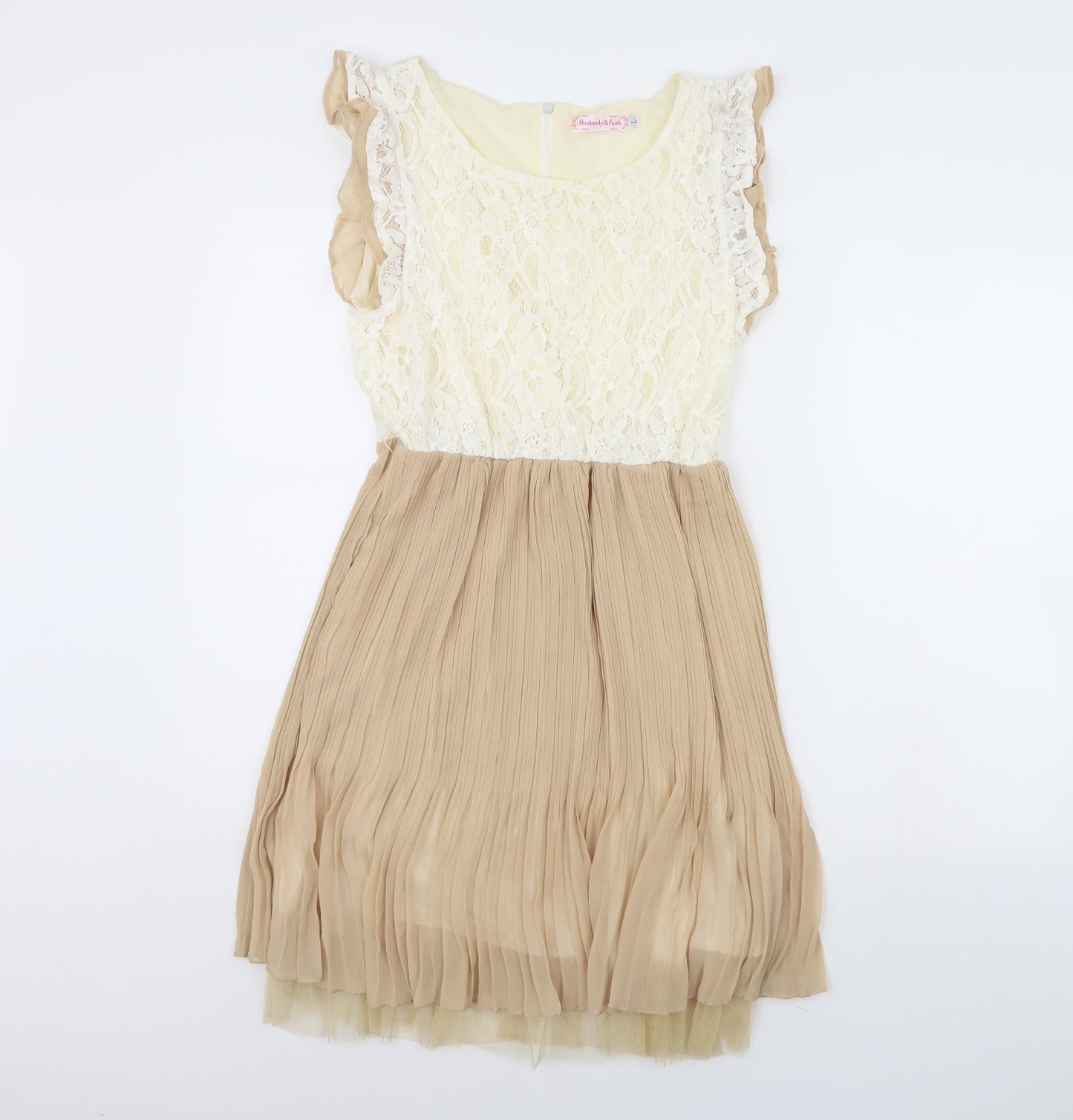 Absolutely & faith Womens Beige   Fit & Flare  Size L