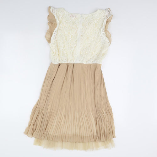 Absolutely & faith Womens Beige   Fit & Flare  Size L
