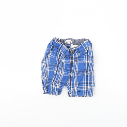 Blue Zoo Boys Blue Plaid  Bermuda Shorts Size 2 Years