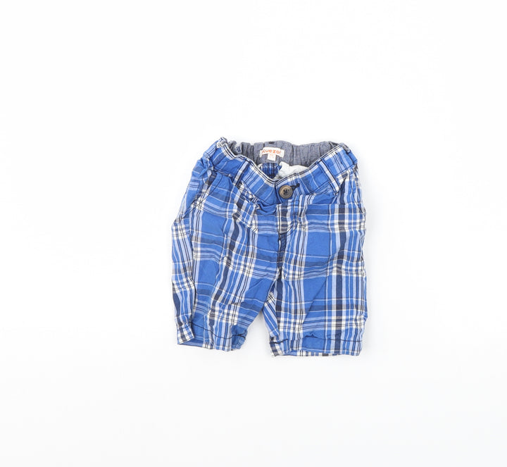 Blue Zoo Boys Blue Plaid  Bermuda Shorts Size 2 Years