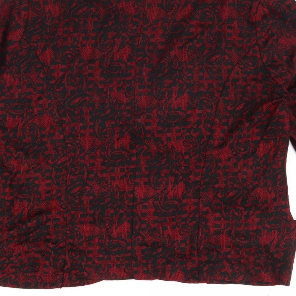 Grazia Womens Black Geometric  Jacket  Size 18