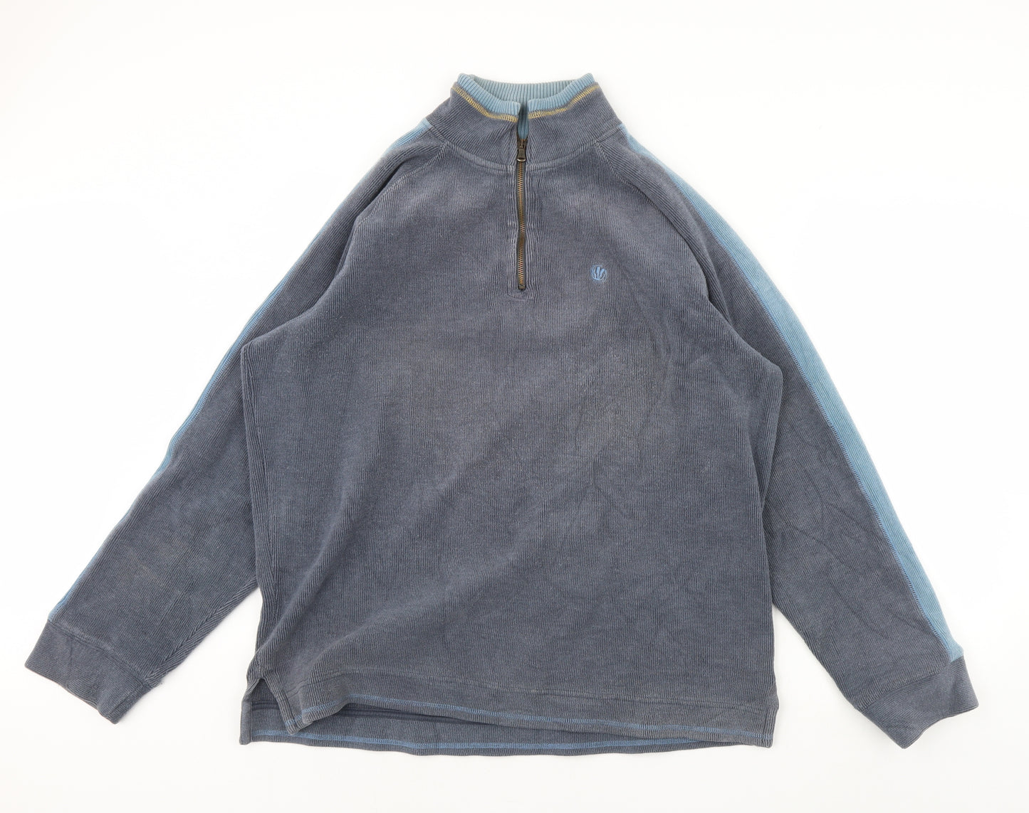 Preworn Mens Blue   Henley Jumper Size L