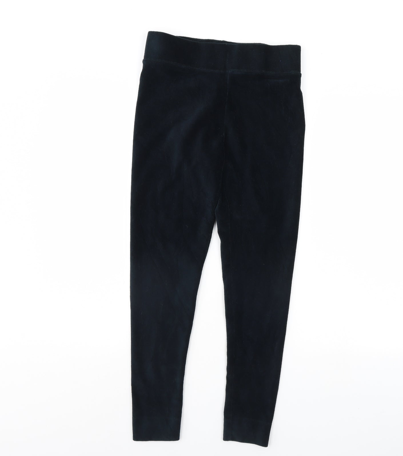m&s Womens Blue  Velour Trousers  Size 10 L28 in