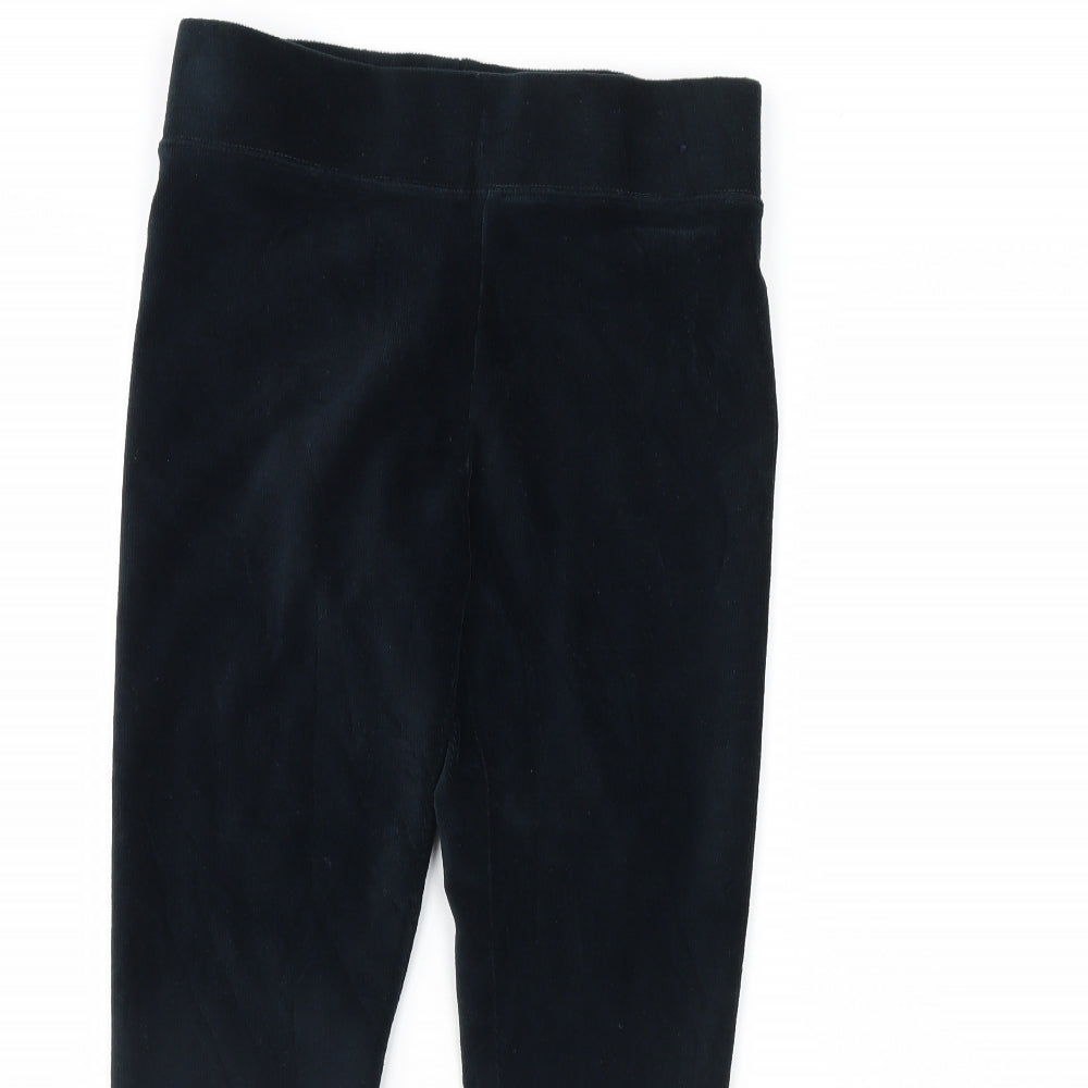m&s Womens Blue  Velour Trousers  Size 10 L28 in