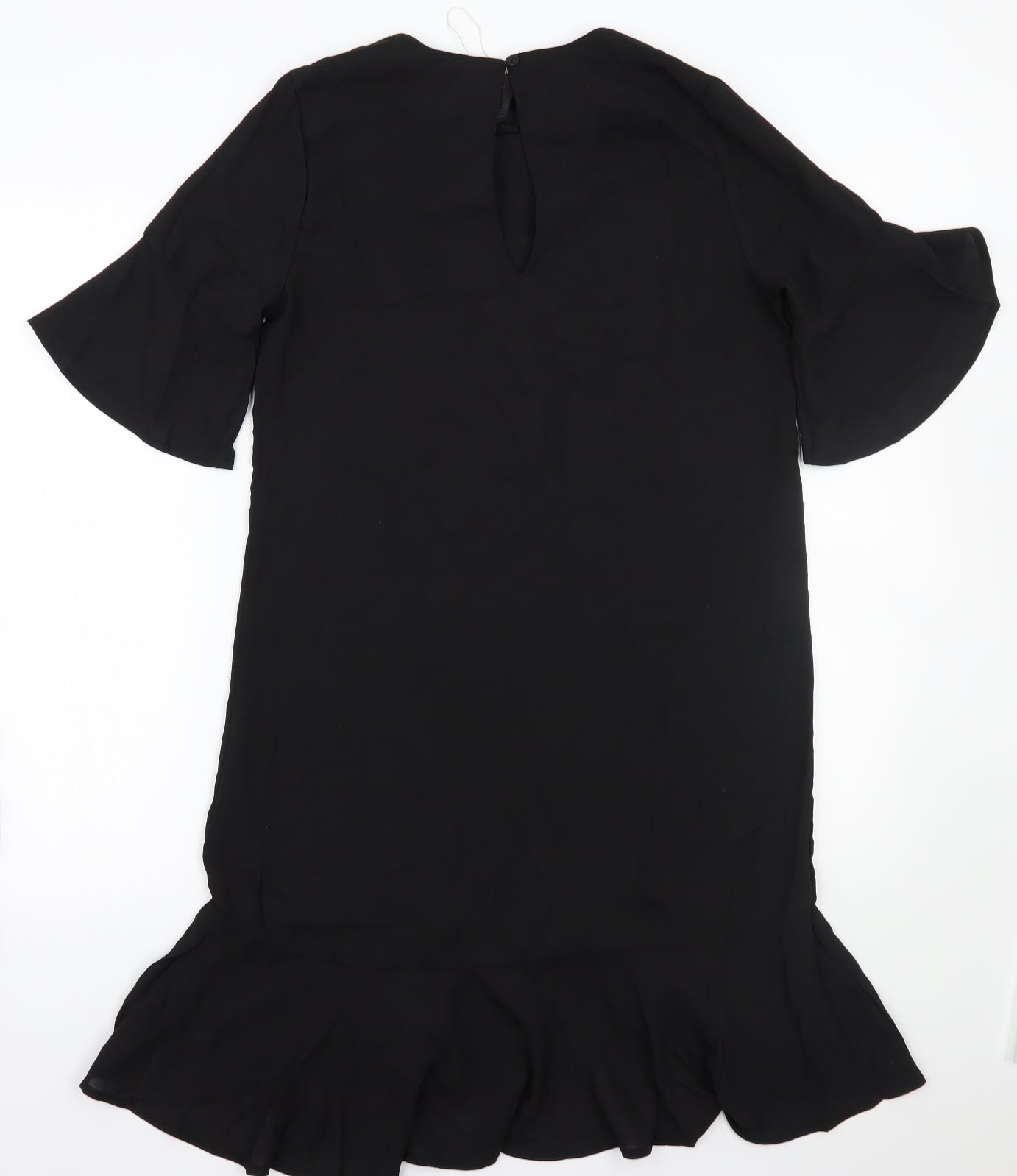 Hyiluxe Womens Black Floral  A-Line  Size L