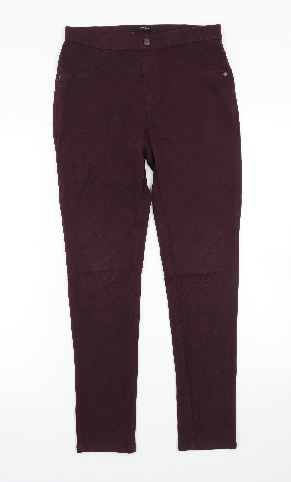 George Womens Purple   Jegging Trousers Size 8 L26 in