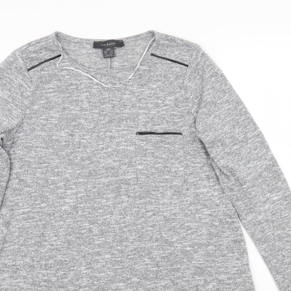 Primark Womens Grey   Basic T-Shirt Size 2XS