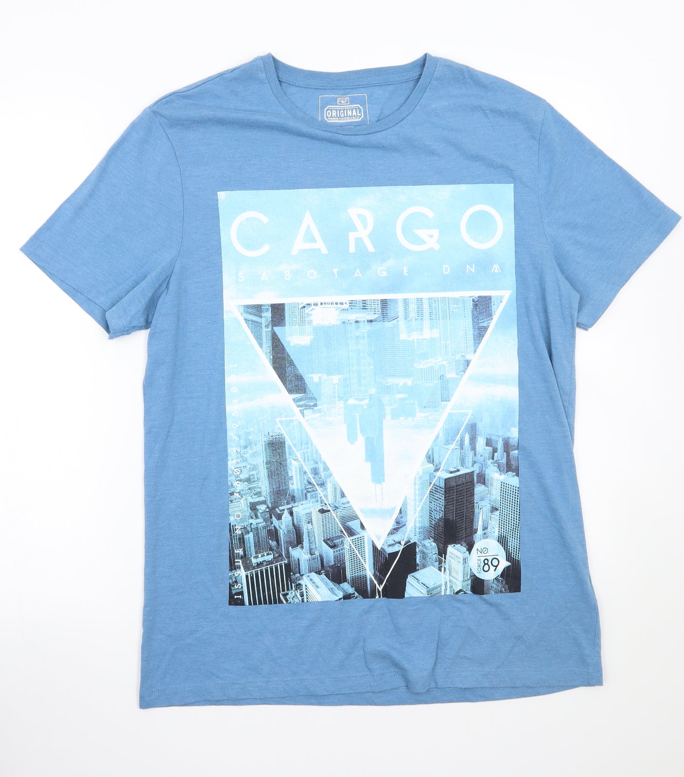 F&F Mens Blue    T-Shirt Size M