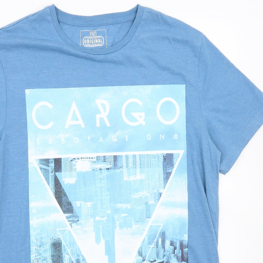 F&F Mens Blue    T-Shirt Size M