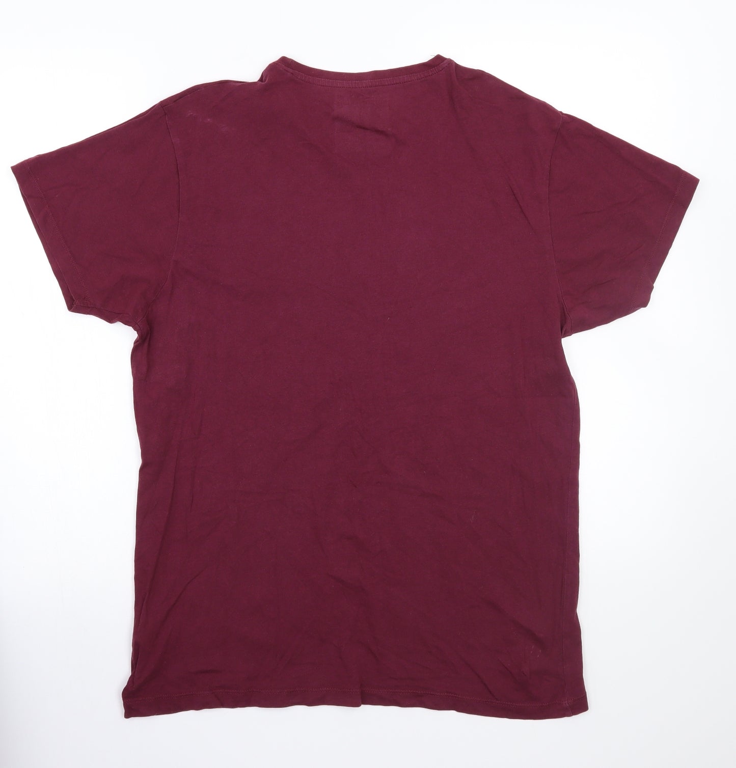 Cedar Wood State Mens Purple    T-Shirt Size M