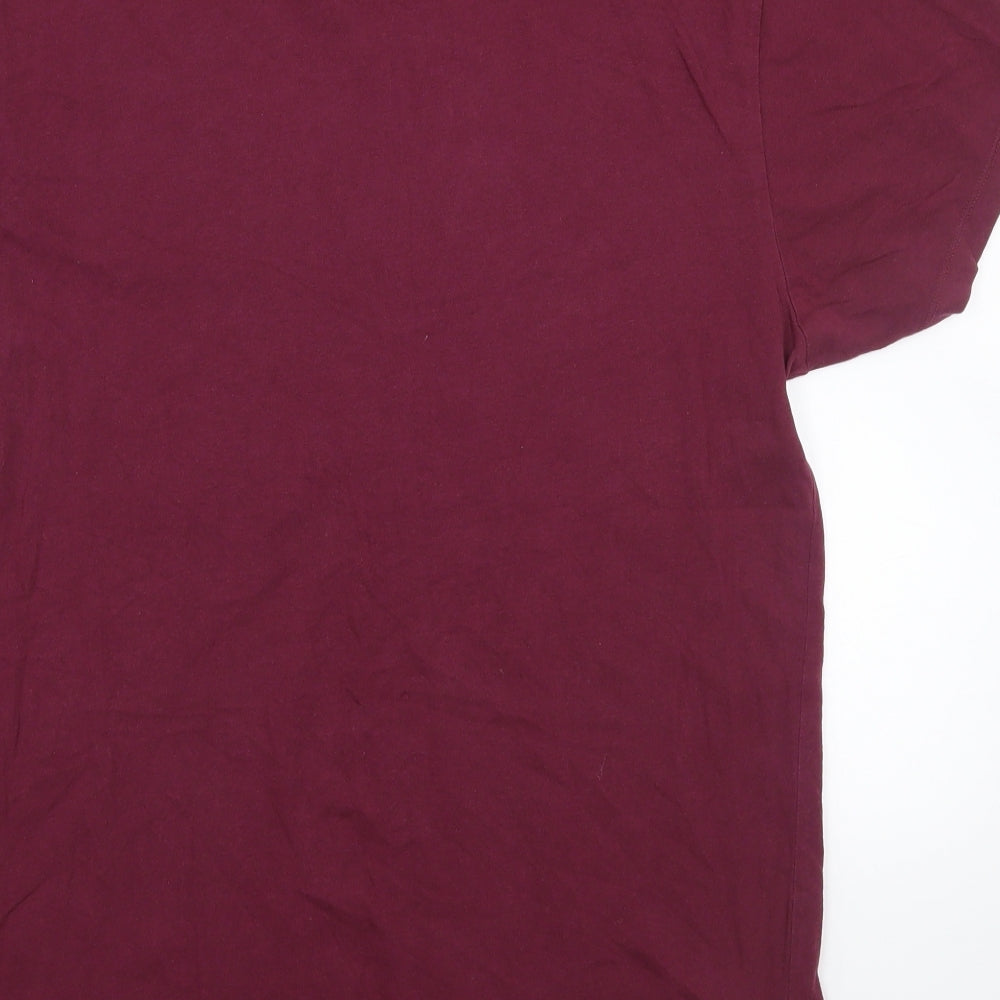 Cedar Wood State Mens Purple    T-Shirt Size M