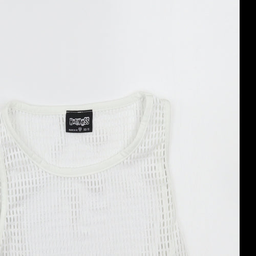 Hotmess Womens White   Basic T-Shirt Size XS