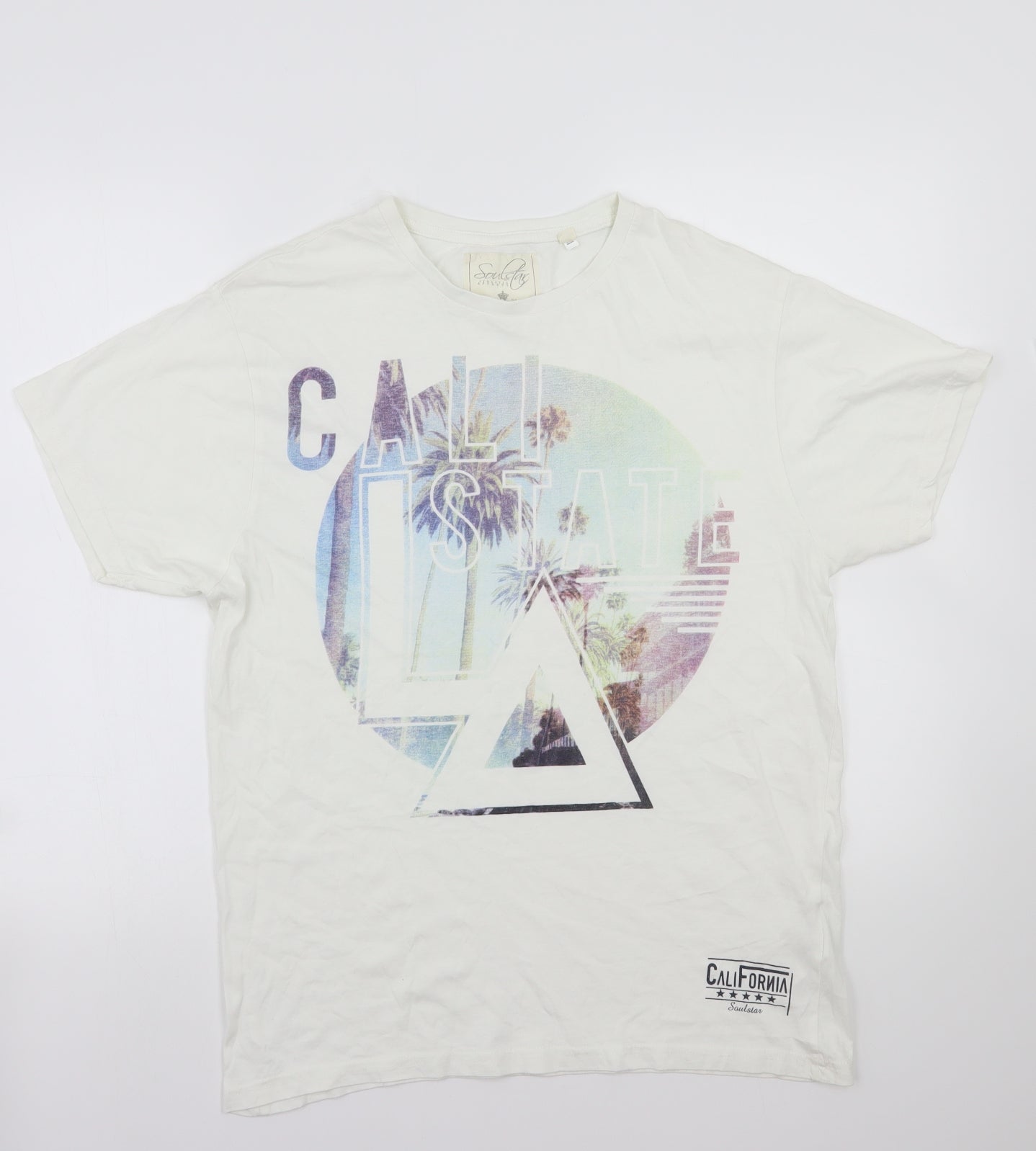 Soulstar Mens White    T-Shirt Size L