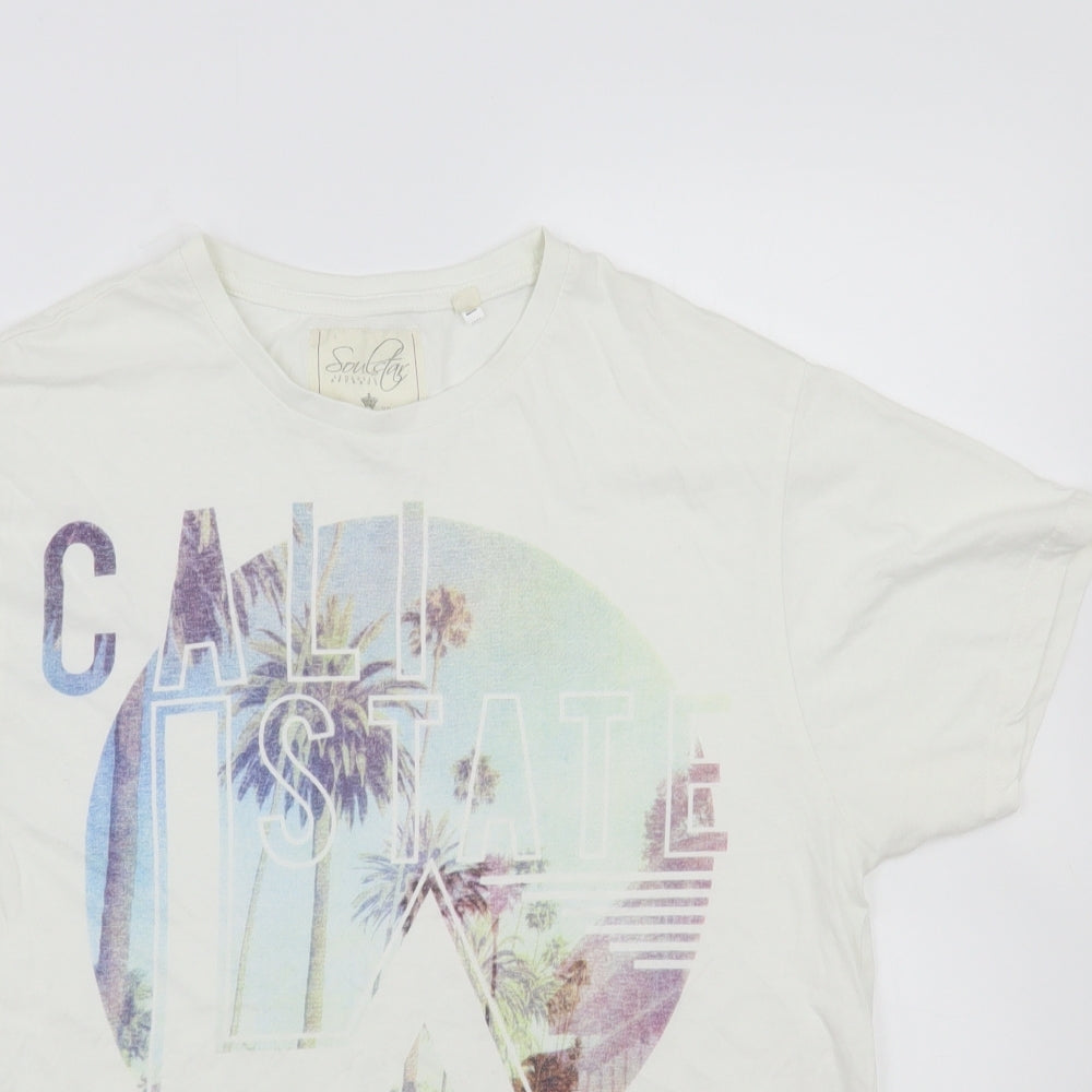 Soulstar Mens White    T-Shirt Size L