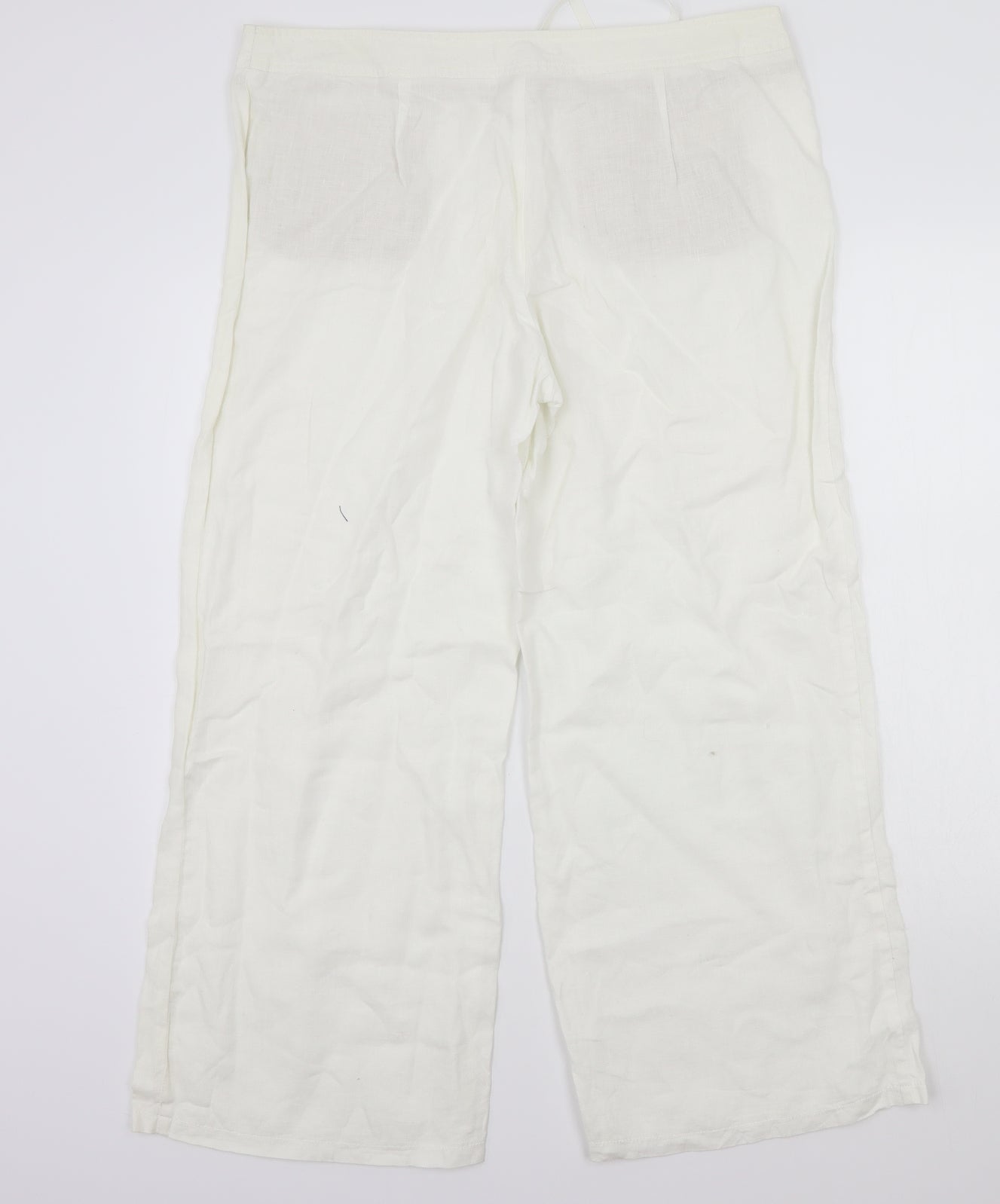 Marks and Spencer Womens White   Trousers  Size 16 L25 in