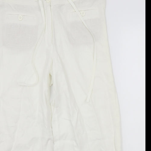 Marks and Spencer Womens White   Trousers  Size 16 L25 in
