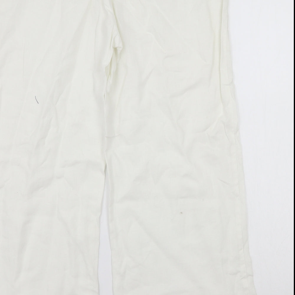 Marks and Spencer Womens White   Trousers  Size 16 L25 in