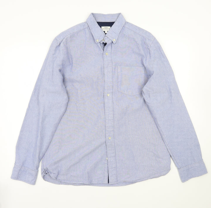 NEXT Mens Blue Button-Up Size L