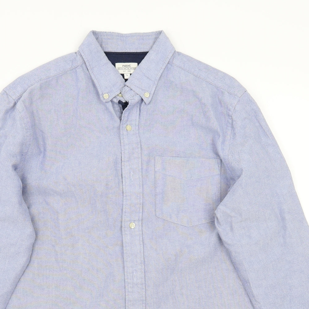 NEXT Mens Blue    Button-Up Size L