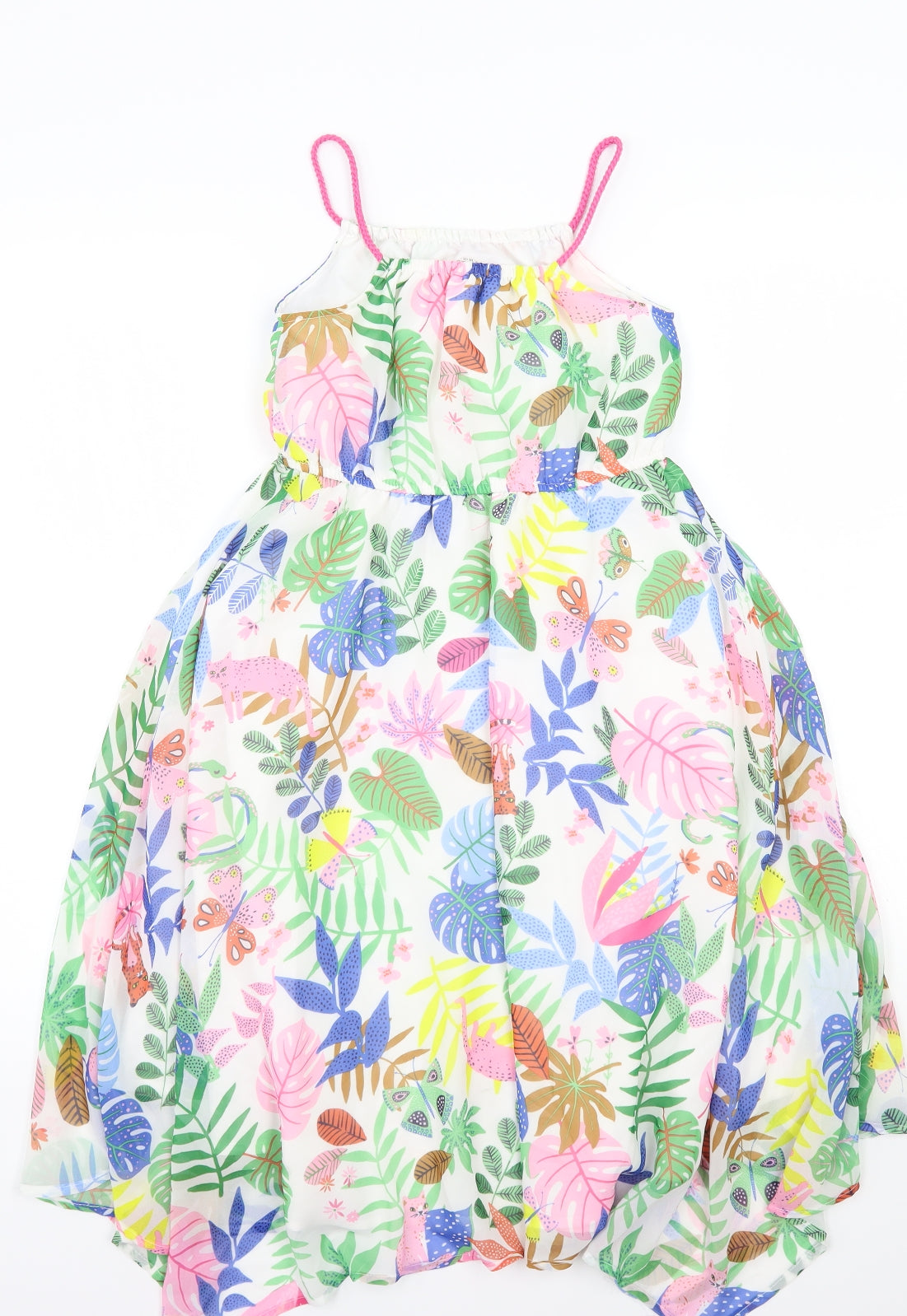 H&M Girls White Floral  A-Line  Size 8-9 Years