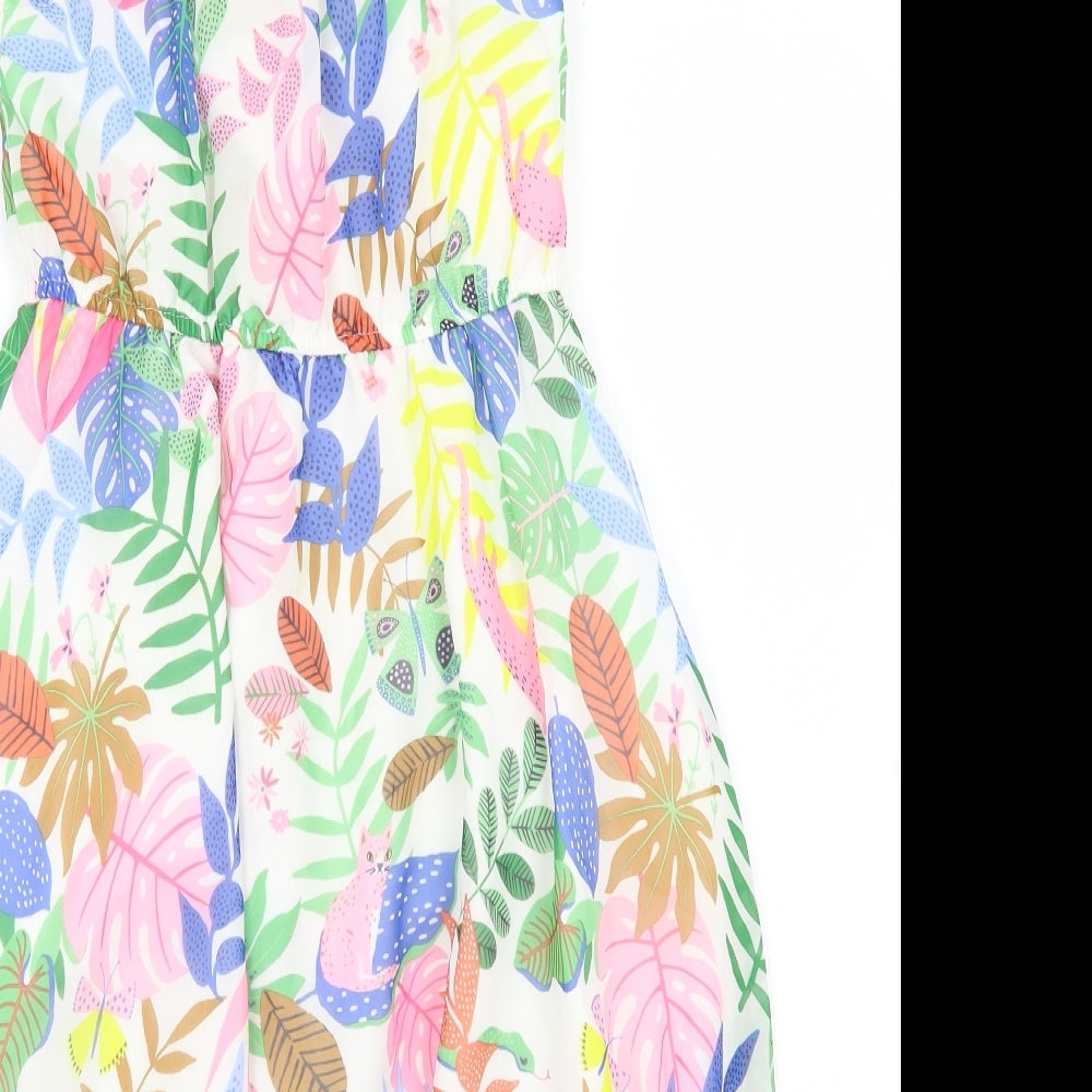 H&M Girls White Floral  A-Line  Size 8-9 Years