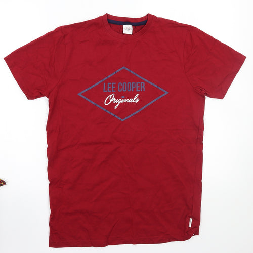 Lee Cooper Mens Red    T-Shirt Size S