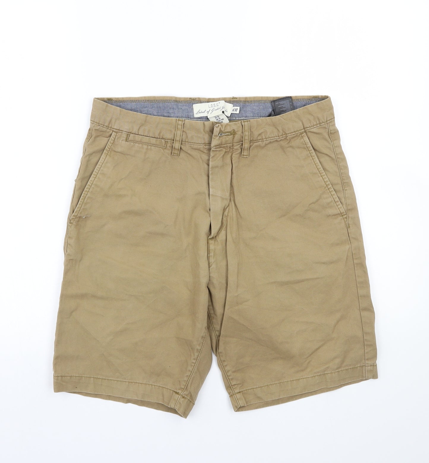 H&M Mens Brown   Chino Shorts Size 30