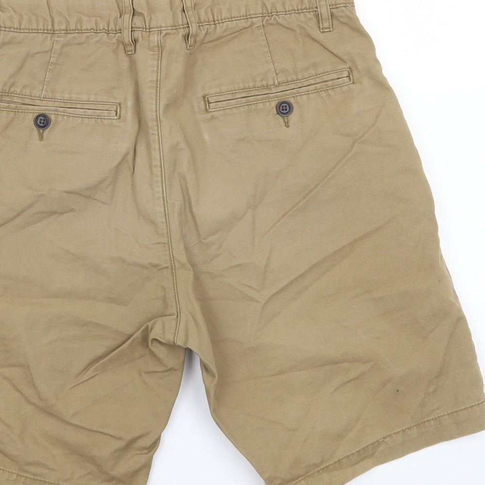 H&M Mens Brown   Chino Shorts Size 30