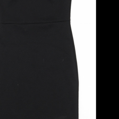 PRETTYLITTLETHING Womens Black  Rayon A-Line  Size 12