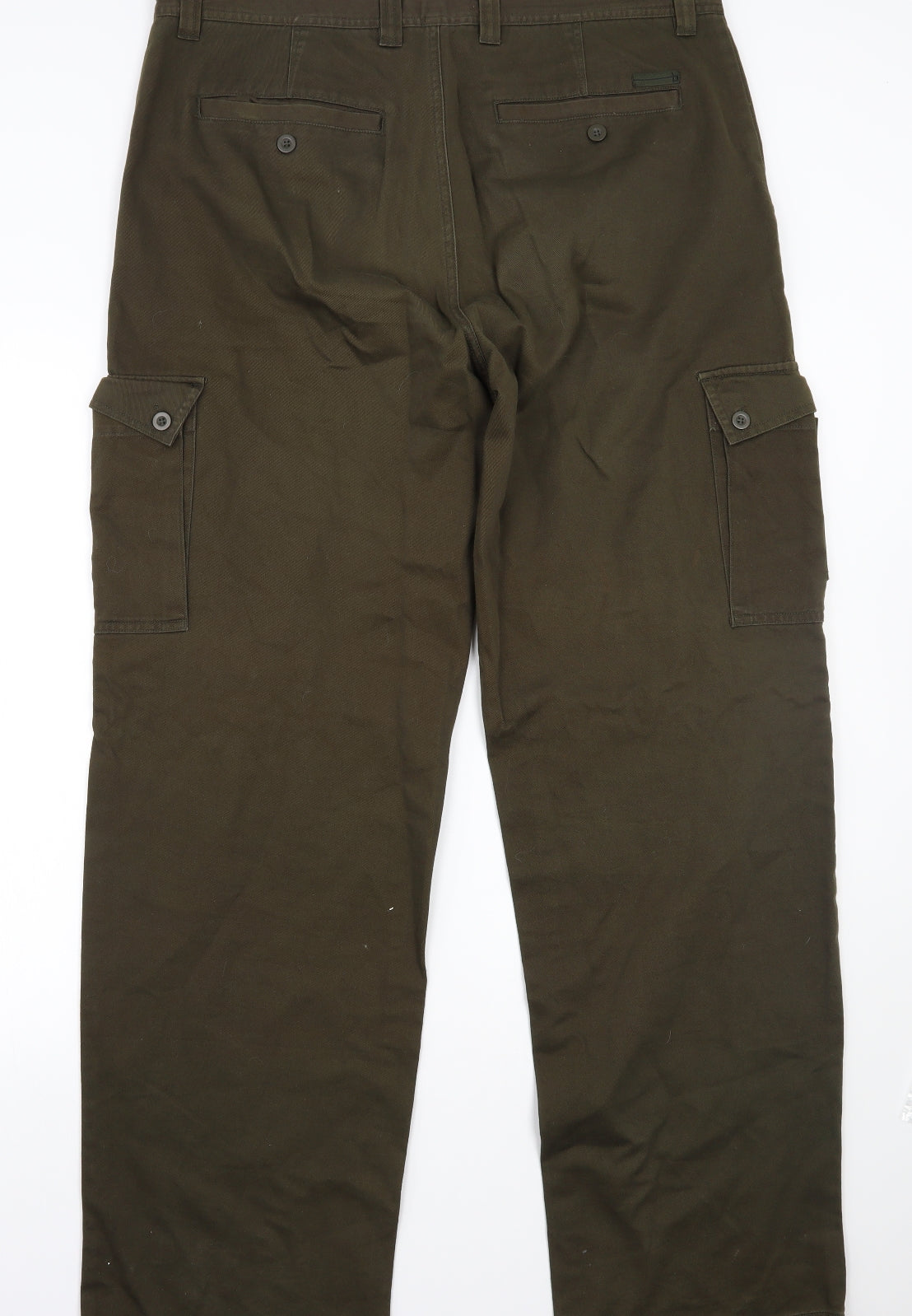 Burton Mens Green   Cargo Trousers Size 36 L32 in
