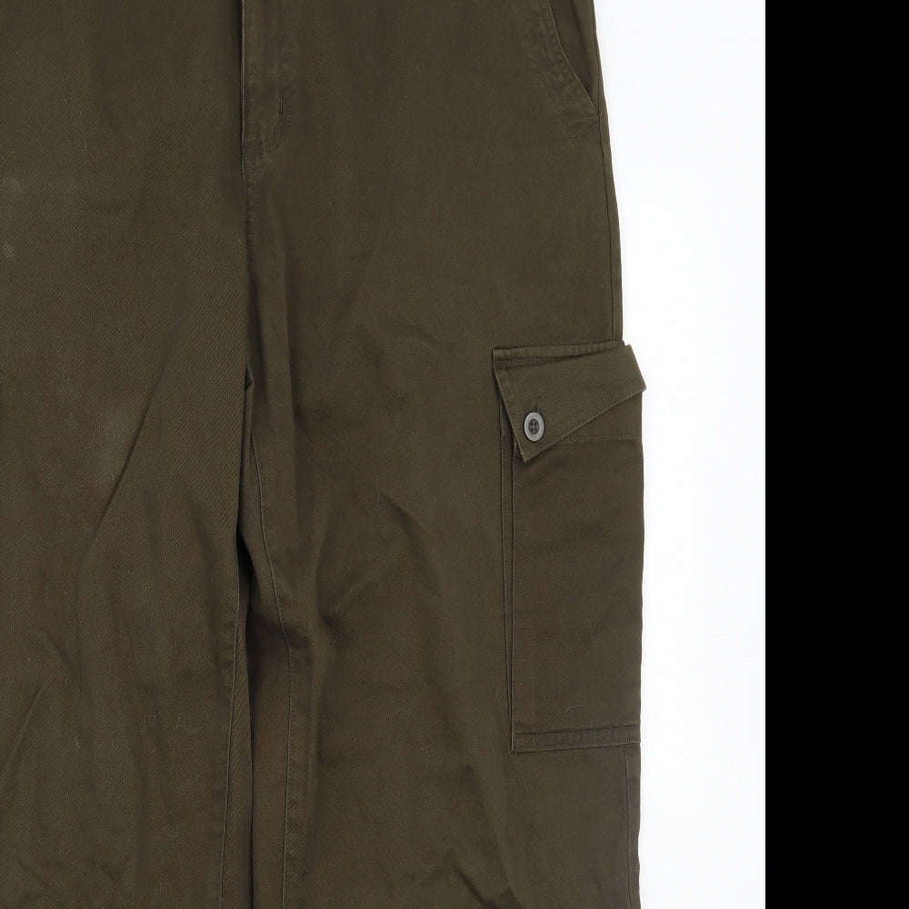 Burton Mens Green   Cargo Trousers Size 36 L32 in