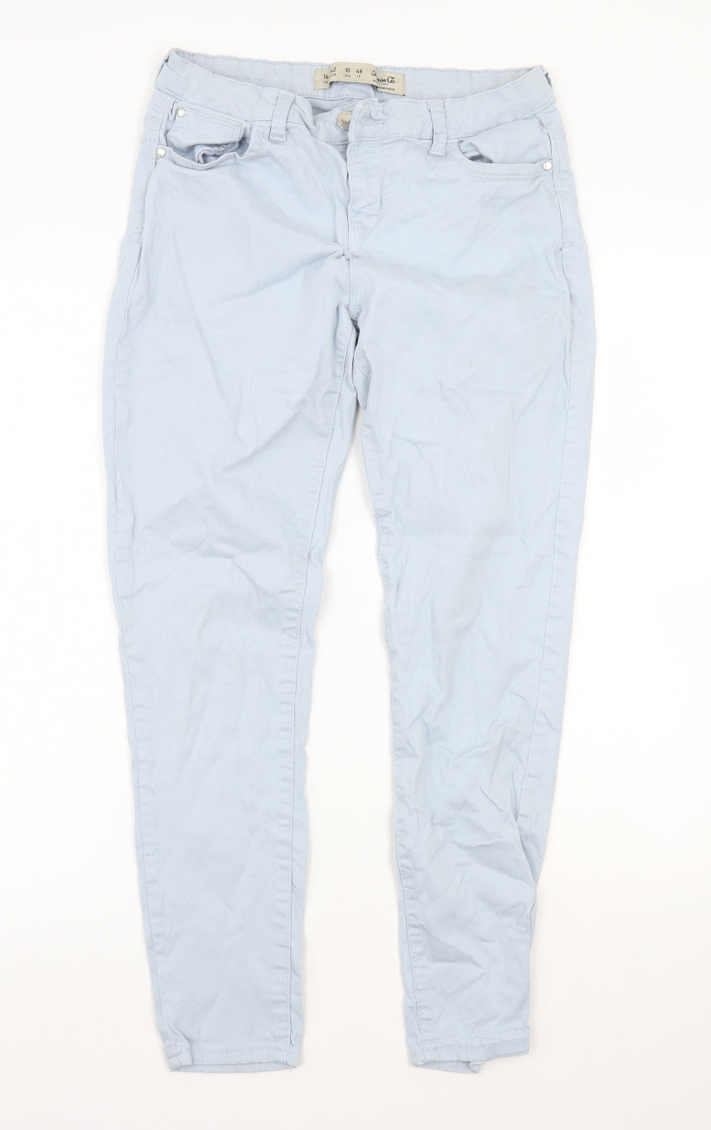 Denim & Co. Womens Blue   Cropped Jeans Size 14 L25 in