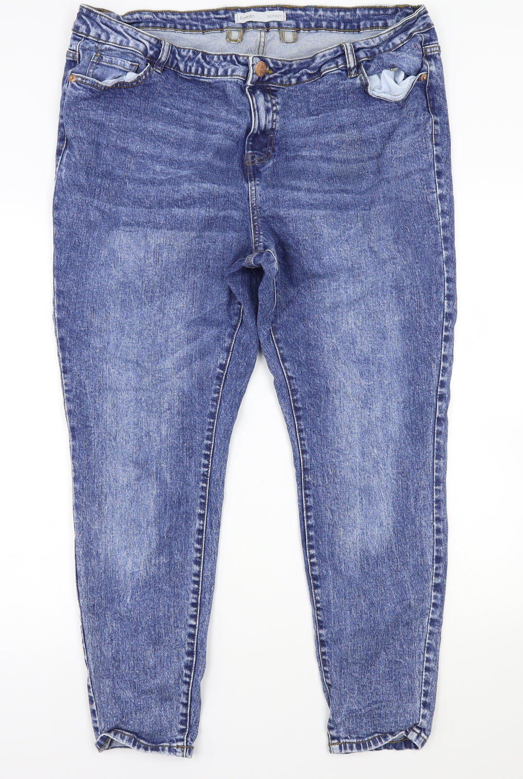 George Womens Blue   Straight Jeans Size 22 L26 in